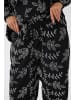 KAFFE curve Casual Hose KCelory Loose fit in Black Chalk Embroidery