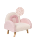 Beliani Kindersessel OMBO in Rosa/Braun - (W) 54 x (H) 50 x (L) 49 cm