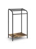 relaxdays Handtuchständer in Dunkelbraun/ Schwarz - (B)41,5 x (H)79,5 x (T)28,5 cm