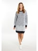 usha WHITE LABEL Damen Strickkleid in Schwarz Weiss