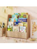 COSTWAY Kinderregal 4 Fächer Bücherregal in Hellbraun