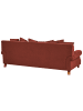Beliani 3-Sitzer Sofa EIKE in Rot/Dunkler Holzfarbton - (W) 229 x (H) 82 x (L) 102 cm