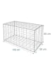 relaxdays Gabione in Silber - (B)100 x (H)50 x (T)50 cm