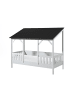 58 aufm Kessel HAUSBETT Kata 214x174x105 aus MDF+Massivholz in Weiß/Schwarz