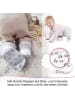 LaLoona Anti-Rutsch Socken / Krabbelsocken in weiss,braun