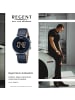 Regent Armbanduhr Regent Lederarmband dunkelblau extra groß (ca. 40mm)
