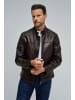 Salsa Jeans Lederjacke Biker in Dark Brown
