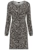 Laura Scott Jerseykleid in schwarz-creme-gemustert