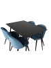 ebuy24 Essgruppe Silar 8 (5-teilig) Blau 90 x 120 cm