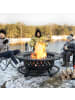 relaxdays Feuerschale in Schwarz - (H)61 x Ø 92 cm