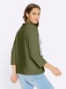 WITT WEIDEN Sweatshirt in oliv-weiß-geringelt