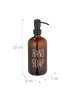 relaxdays 2 x Glas Seifenspender in Braun - 500 ml