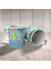 Mr. & Mrs. Panda Tasse null null mit Spruch in Eisblau