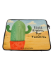 Mr. & Mrs. Panda Laptop Tasche Kaktus Wut Design mit Spruch in Weiß