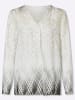 Heine Druckbluse in ecru-graphit-bedruckt