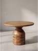 KADIMA DESIGN Couchtisch rund, Massivholz, handgefertigt, Modern
