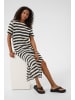 Kaffe Kleid KAmolin Baggy fit in Black/broken white lace stripe