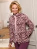 WITT WEIDEN Fleece-Jacke in schlamm-burgund-bedruckt