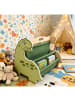 relaxdays Bücherregal Kinder "Dino" in Grün/ Natur - (B)44 x (H)34 x (T)31 cm