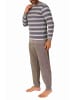 NORMANN Frottee Pyjama Schlafanzug Bündchen - 70678 in grau