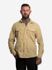 Checker Hemd Dynasty Cord in Camel, Sky