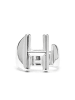 Luxenter Ring  mit Silberfinish – Alphabet
