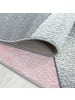 KADIMA DESIGN Teppich Kurzflor Waschbar Geometrisch ANDALO Strapazierfähig OEKO-TEX in Pink