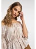 IZIA Damen Carmenbluse in Beige Weiss