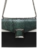 faina Women Flap Bag in Green Black