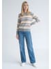 mimo Women Sweater in GREY STRIPED