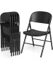 COSTWAY Klappstühle 6er Set in Schwarz