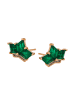 faina Women Earrings in Rose Gold Green