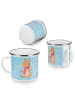 Mr. & Mrs. Panda Camping Emaille Tasse Maus Weihnachten ohne Spruch in Eisblau