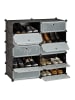 relaxdays Schuhschrank in Schwarz - (B)94 x (H)90 x (T)37 cm