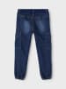 name it Cargojeans in dark blue denim