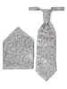 DIGEL Plastron und Einstecktuch in hellgrau marine - 0001