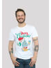 F4NT4STIC T-Shirt Arielle die Meerjungfrau Weihnachten in weiß