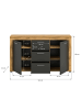 ebuy24 Sideboard Jam Grau 125 x 35 cm