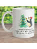 Mr. & Mrs. Panda Kaffeetasse Pinguin Weihnachtsbaum mit Spruch in Weiß