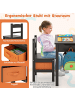 COSTWAY Kindertisch mit Stuhl in Braun