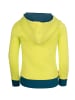 Trollkids Hoodie Pullover mit Kapuze "Sortland" in Limegelb/Petrolblau