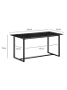 KADIMA DESIGN Esszimmertisch 120x60x76 cm Küchentisch in Marmor-Optik in Schwarz