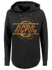 F4NT4STIC Oversized Hoodie ACDC Rock Band High Voltage Logo Distressed in schwarz