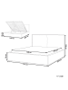 Beliani Doppelbett MOISSAC in Beige/Schwarz - (W) 177 x (H) 108 x (L) 224 cm