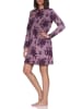 NORMANN Frottee Nachthemd langarm Floral in beere