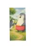 Mr. & Mrs. Panda Handtuch Pinguin mit Kind Design ohne Spruch in Blau Pastell