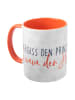 United Labels Hunde Tasse - Mops Vergiss den Prinzen aus Keramik 320 ml in orange