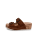VITAFORM Veloursleder Pantoletten in cognac
