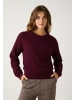 More & More Rundhalspullover mit Struktur oversized in ruby orchid