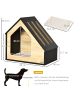 Pawhut Hundehütte Kaffee-Braun 60B x 40T x 59,2H cm